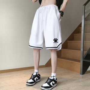 High-Street Fashion: Breathable, Versatile, Mid-Rise, Straight-Leg Basketball-Style Pants for Couples—Perfect for Everyday Wear